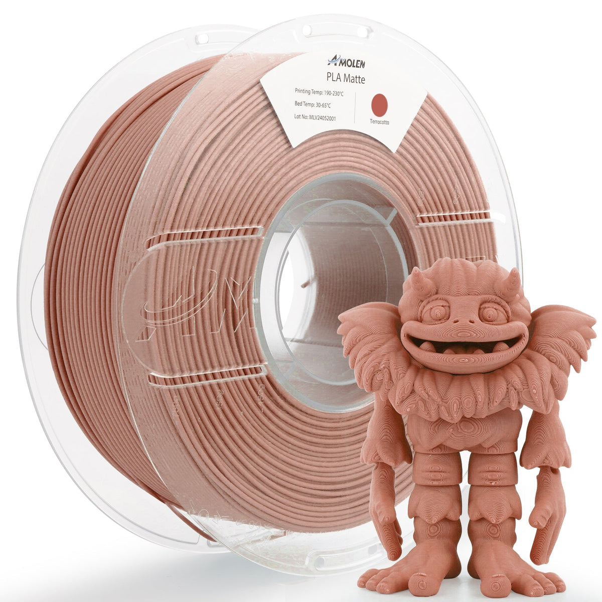 AMOLEN Matte PLA Filament, 1.75mm, 1kg