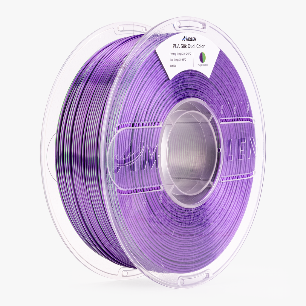 AMOLEN Dual-Color Silk PLA Filament, 1.75mm, 1kg