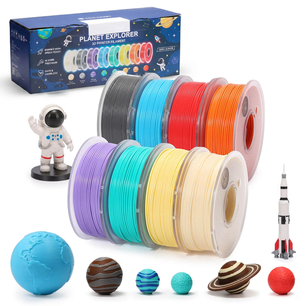 Planet Explorer PLA Bundle, 8 Colors, 250g Each