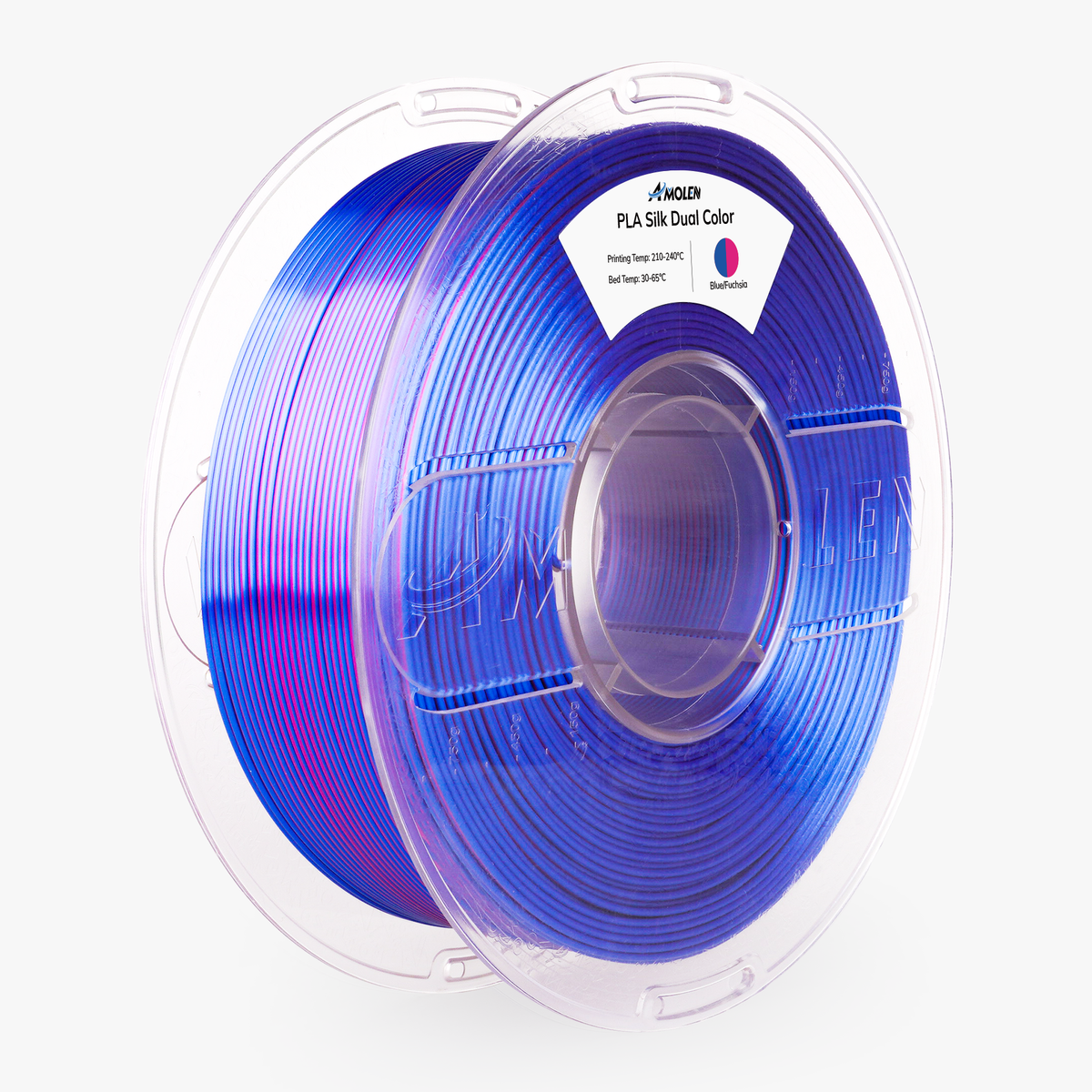 AMOLEN Dual-Color Silk PLA Filament, 1.75mm, 1kg