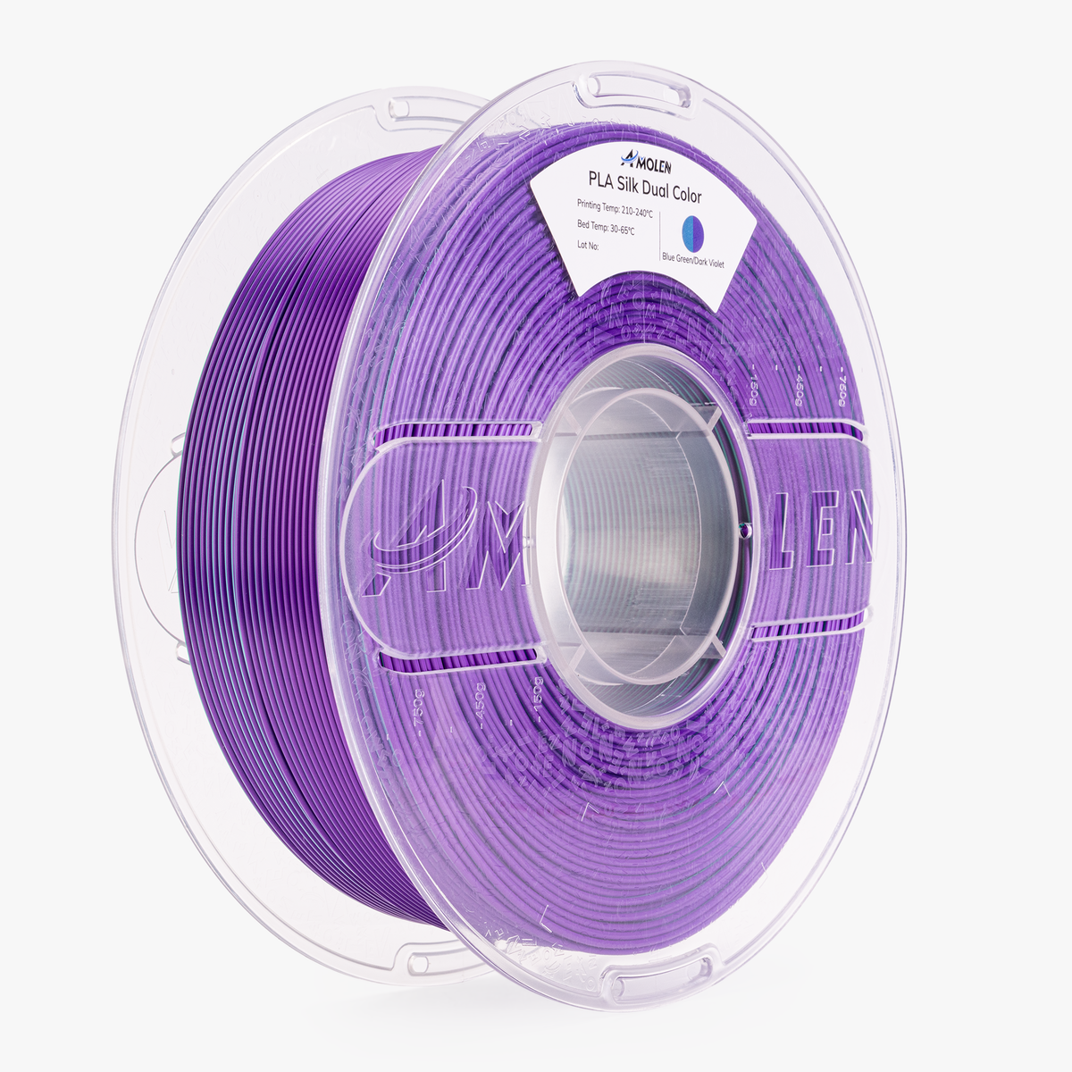 AMOLEN Dual-Color Silk PLA Filament, 1.75mm, 1kg