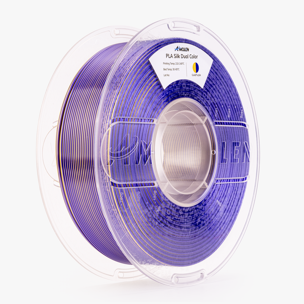AMOLEN Dual-Color Silk PLA Filament, 1.75mm, 1kg