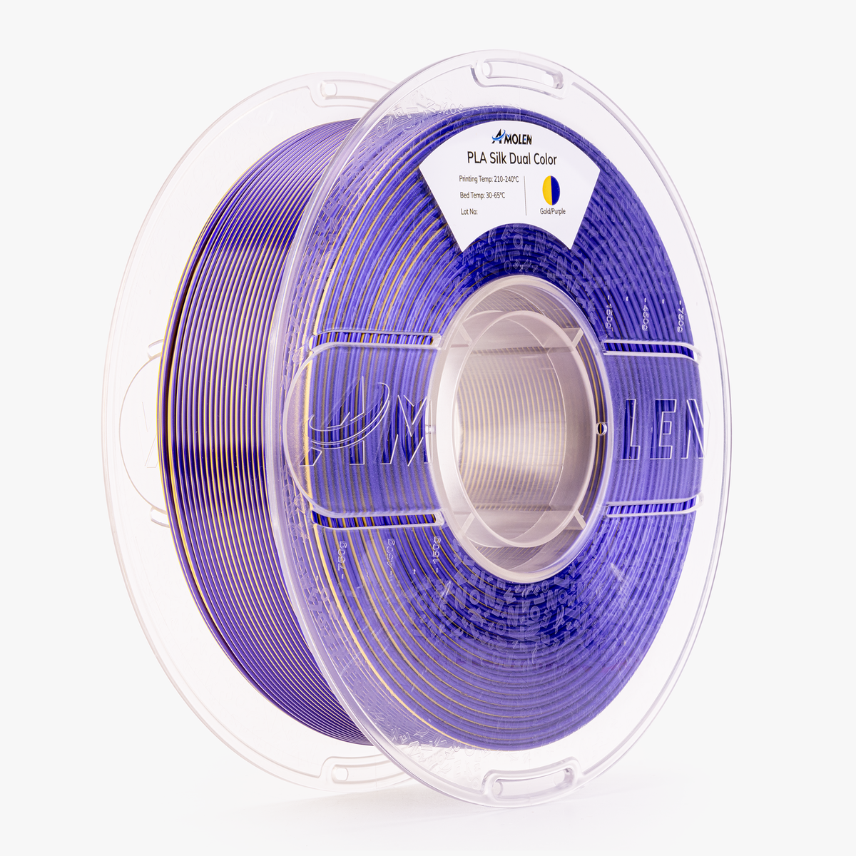 AMOLEN Dual-Color Silk PLA Filament, 1.75mm, 1kg