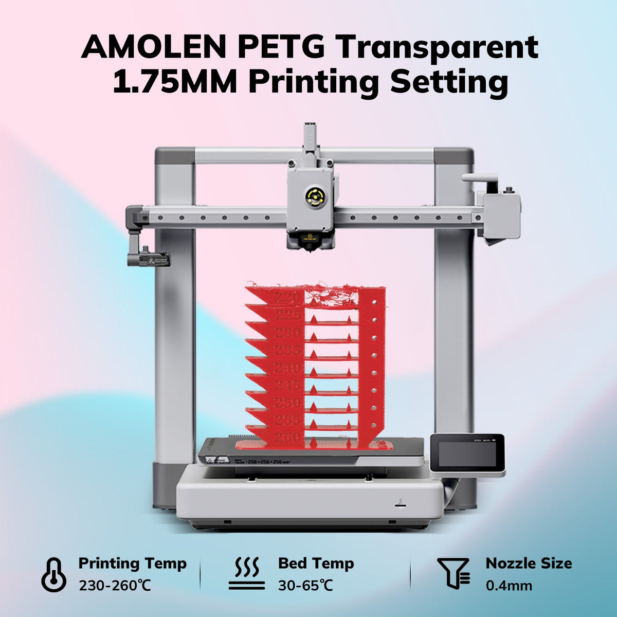AMOLEN PETG Filament, 1.75mm, 1kg