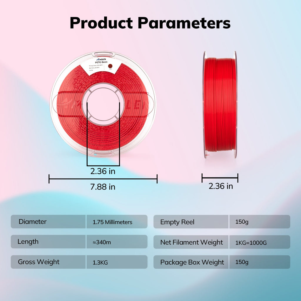 AMOLEN PETG Filament, 1.75mm, 1kg