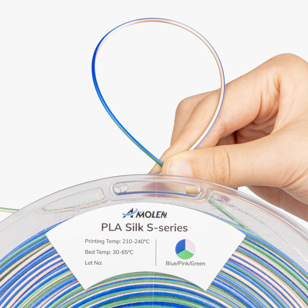 AMOLEN S-Series Multicolor Silk PLA, 1.75mm, 1kg