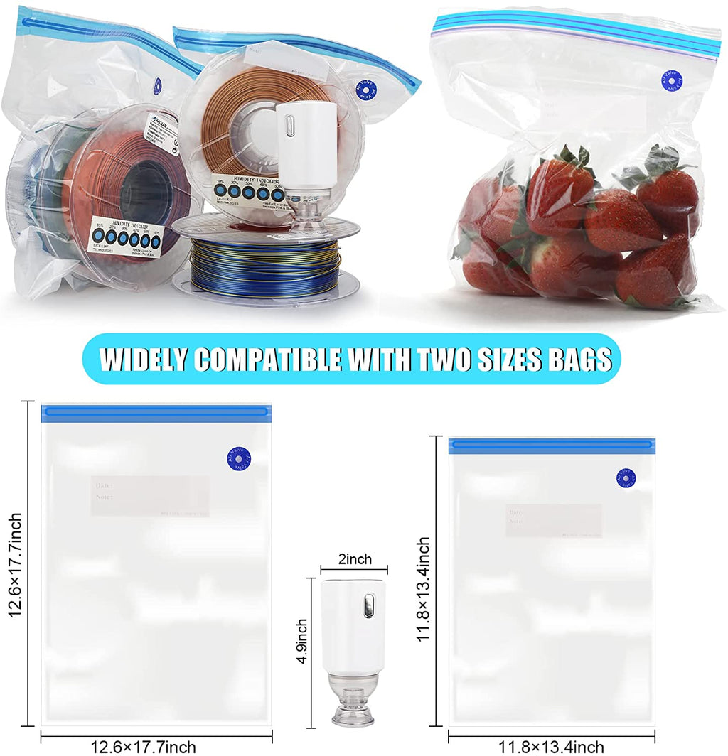 Vacuum Filament Storage Kit - 16 Bags + Automatic Pump