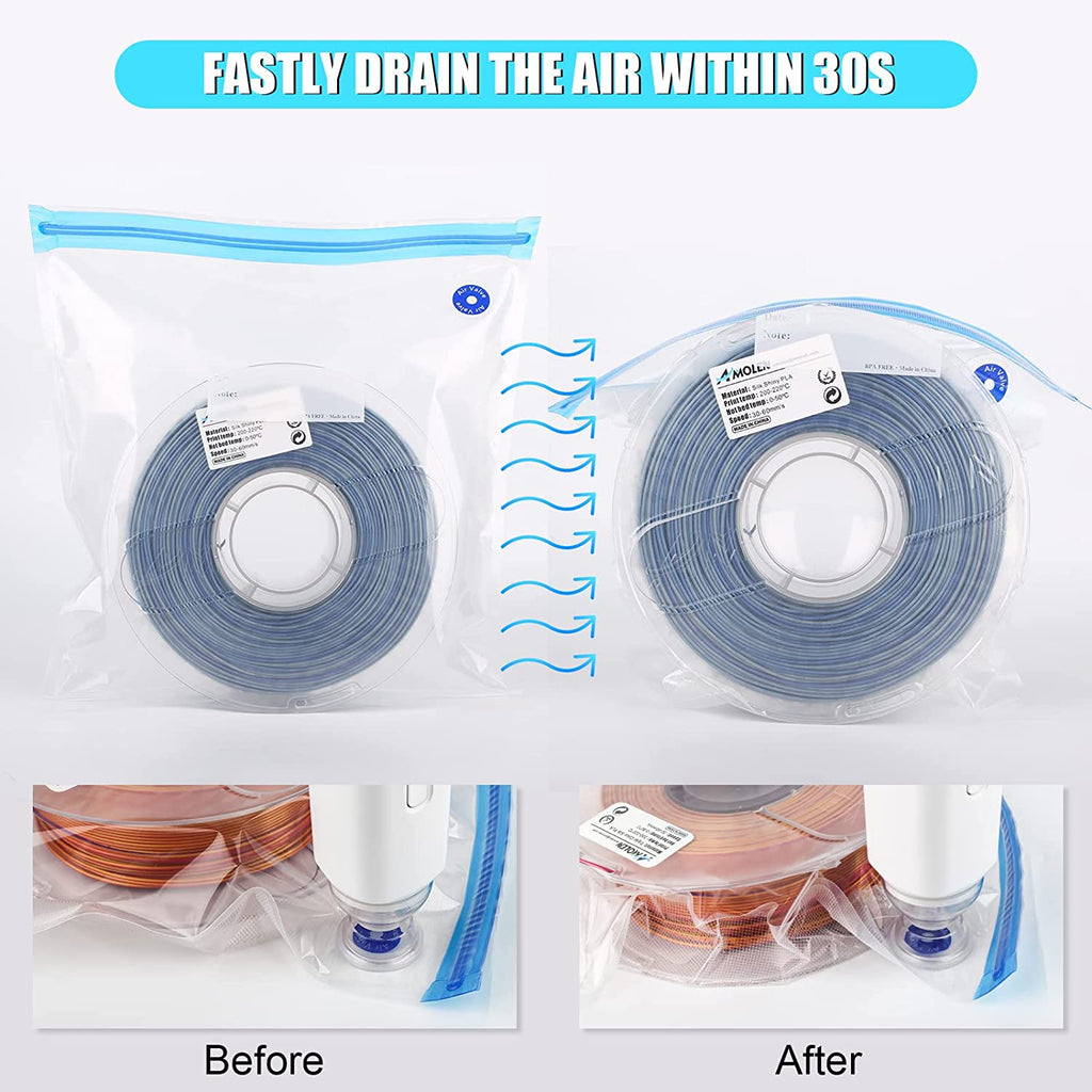 Vacuum Filament Storage Kit - 16 Bags + Automatic Pump