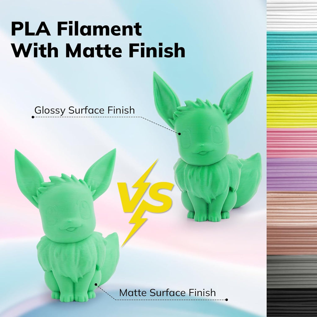 AMOLEN Matte PLA Filament, 1.75mm, 1kg