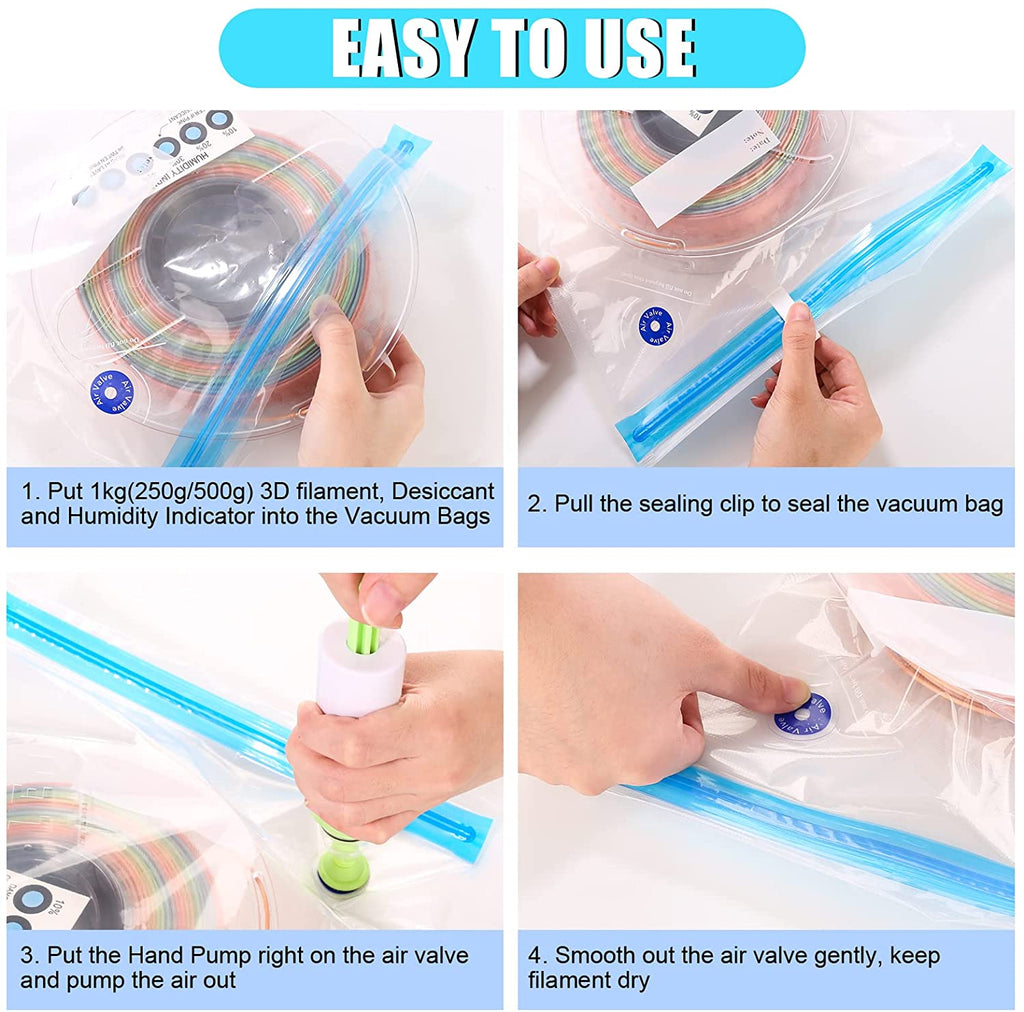Vacuum Filament Storage Kit - 16 Bags + Automatic Pump