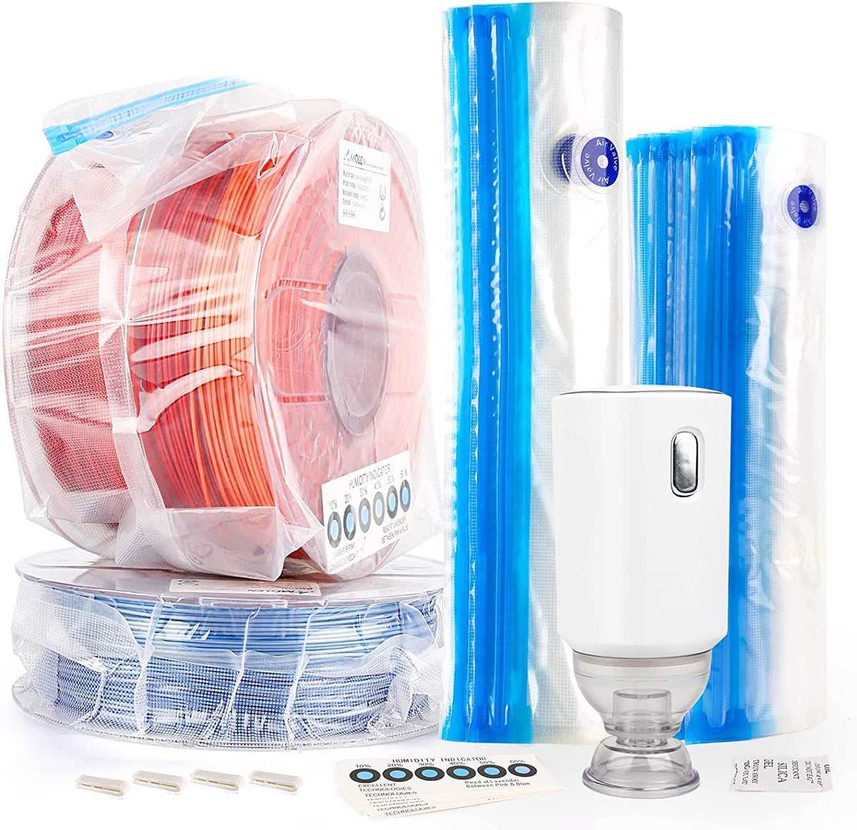 Vacuum Filament Storage Kit - 16 Bags + Automatic Pump