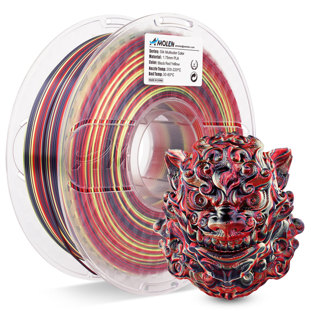 AMOLEN S-Series Multicolor Silk PLA, 1.75mm, 1kg