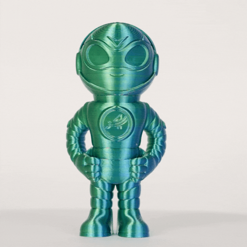 AMOLEN Dual-Color Silk PLA Filament, 1.75mm, 1kg